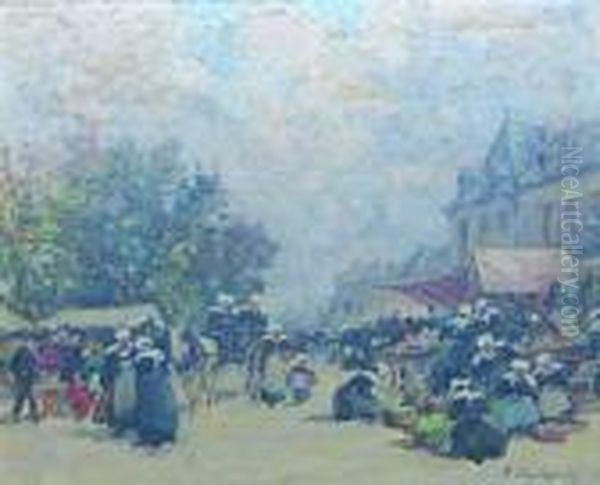 Jour De Marche A
Concarneau Oil Painting by Fernand Marie Eugene Legout-Gerard