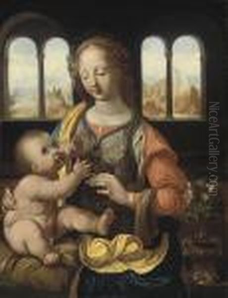 The Madonna Of The Carnation Oil Painting by Leonardo Da Vinci