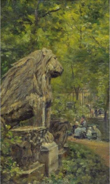 Square De Cluny, Paris Oil Painting by Stanislas Lepine