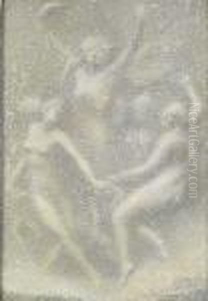 Effet De Neige Sur La Danse De Carpeaux Oil Painting by Lucien Levy-Dhurmer