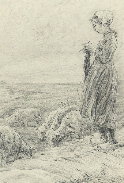 In Den Dunen Oil Painting by Max Liebermann