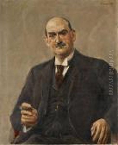 Kommerzienrat Dr. Carl Leopold Netter Oil Painting by Max Liebermann