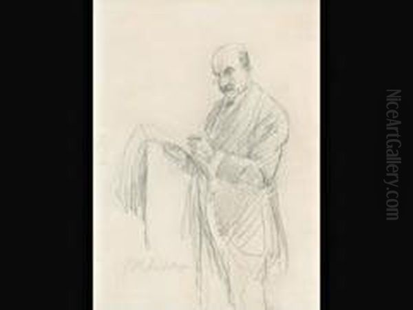 Selbstbildnis Mit Brille Und Skizzenbuch Oil Painting by Max Liebermann