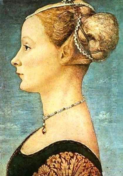Portrait Of A Girl Oil Painting by Antonio Pollaiolo