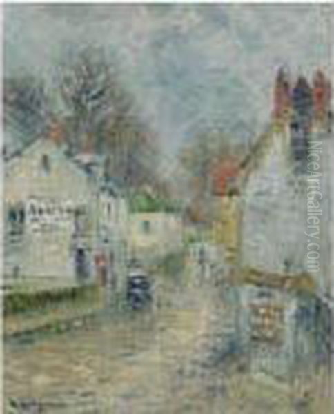 Rue De Pontoise Oil Painting by Gustave Loiseau