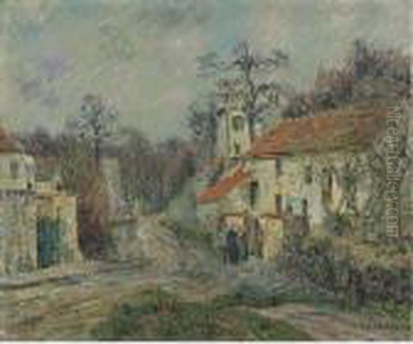 Paysage D'hiver A Chaponval Oil Painting by Gustave Loiseau