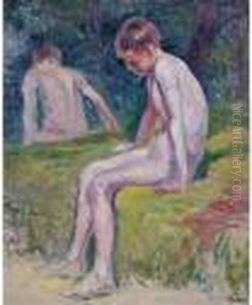Baigneur. Oil Painting by Maximilien Luce