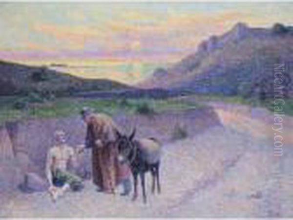 Le Bon Samaritain Oil Painting by Maximilien Luce