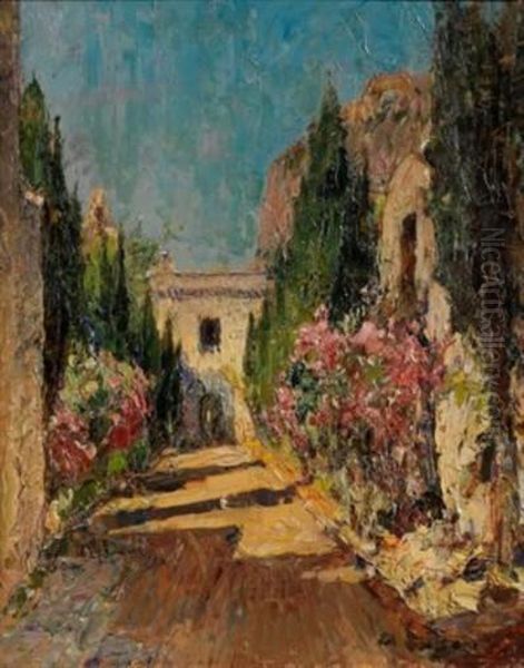 Ingresso Alla Certosa Oil Painting by Alessandro Lupo