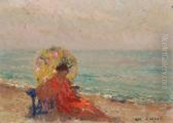 Fanciulla Sulla Spiaggia Oil Painting by Alessandro Lupo