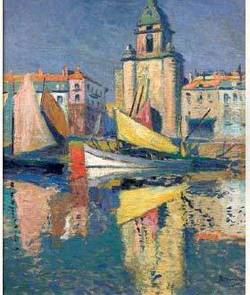 Voiles A La Rochelle Oil Painting by Paul Madeline