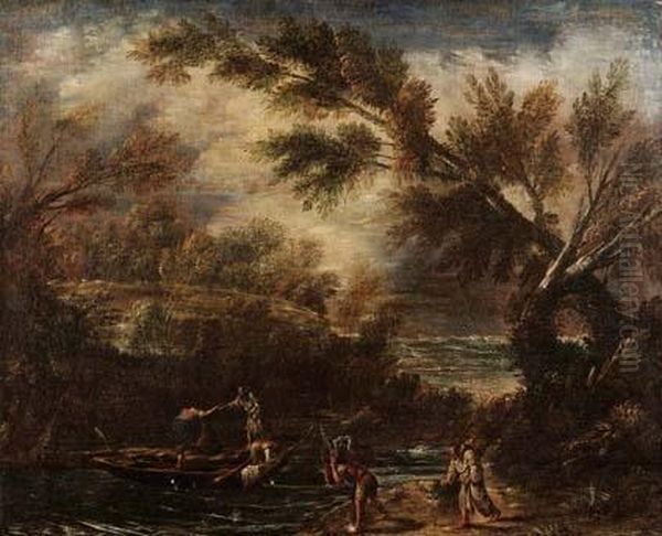 Paesaggio Con Figure Oil Painting by Alessandro Magnasco