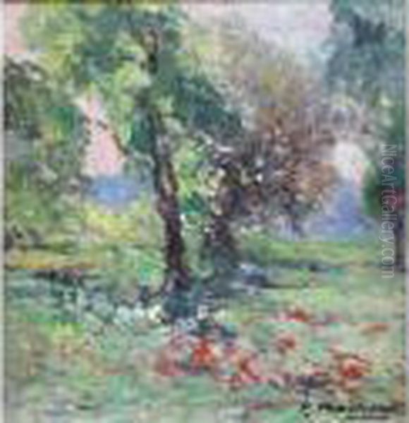 Vier Linden Oil Painting by Fernand Maillaud