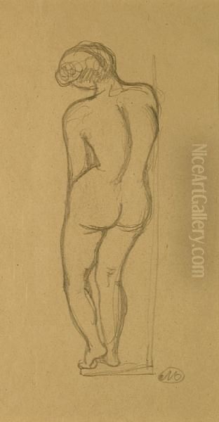 Femme Vue De Dos Oil Painting by Aristide Maillol