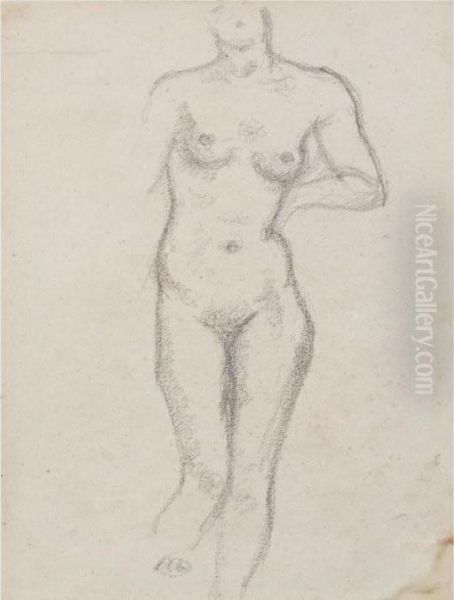Femme Nue Oil Painting by Aristide Maillol