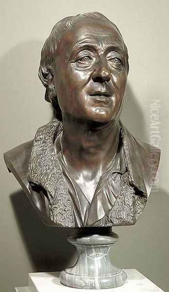 Diderot (1713 - 1784) Oil Painting by Jean-Baptiste Pigalle
