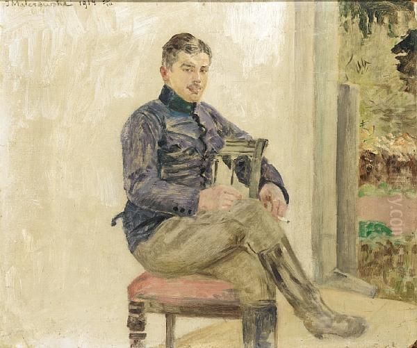 Portrait Of An Officer Oil Painting by Jacek Malczewski
