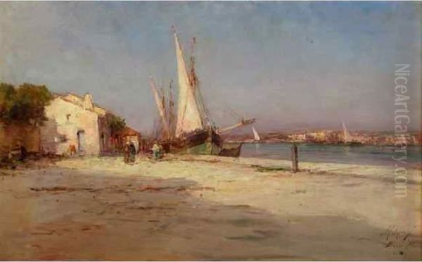 Ue De Berre. Oil Painting by Charles Malfroy