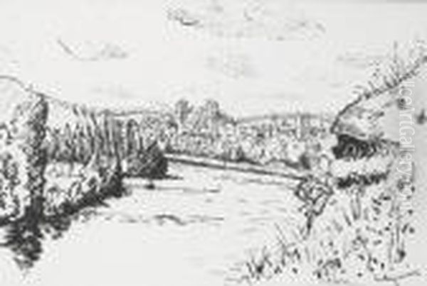 Vue De Cahors Oil Painting by Henri Charles Manguin