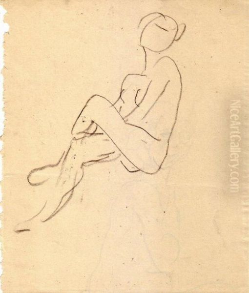 Nu Jambes Croisees Oil Painting by Albert Marquet