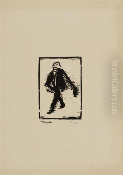 Un Homme Qui Marche Oil Painting by Albert Marquet
