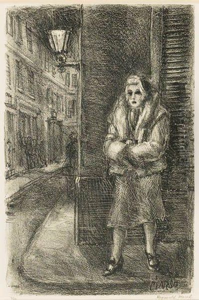 The Poule Oil Painting by Reginald Marsh