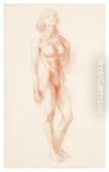 Nude Study Oil Painting by Reginald Marsh