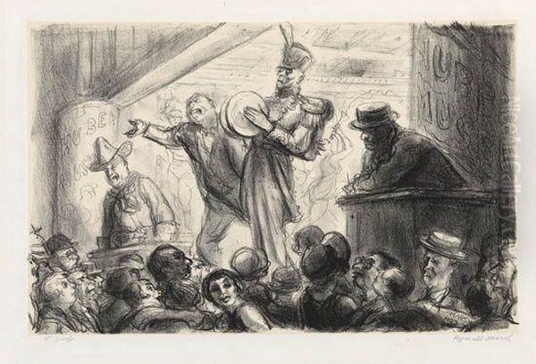 Huber's Museum Oil Painting by Reginald Marsh