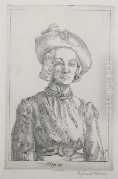 Felicia Oil Painting by Reginald Marsh
