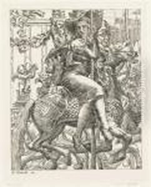 Merry-go-round Oil Painting by Reginald Marsh