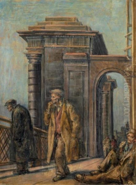 Promenade Oil Painting by Reginald Marsh