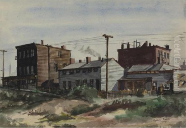 The Edge Of Town Oil Painting by Reginald Marsh