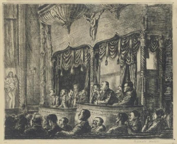 Irving Place Burlesk (sasowsky 101) Oil Painting by Reginald Marsh