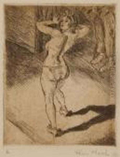 Star Burlesque Dancer; G String Oil Painting by Reginald Marsh