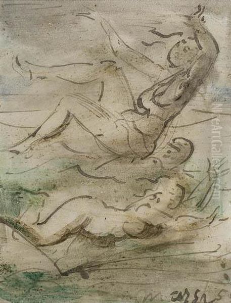 Bathers Oil Painting by Reginald Marsh