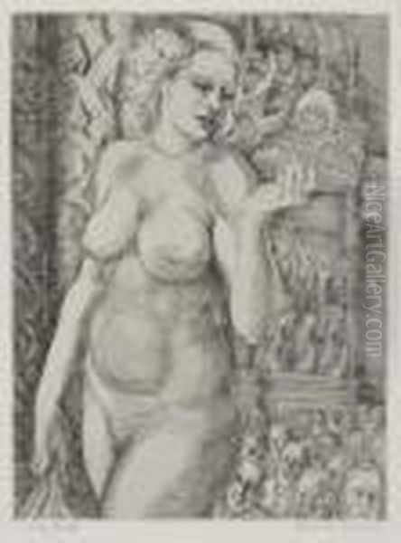 G-string Oil Painting by Reginald Marsh