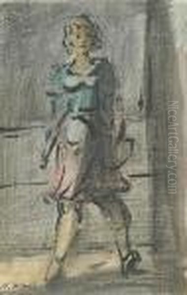 Young Girl Walking Oil Painting by Reginald Marsh