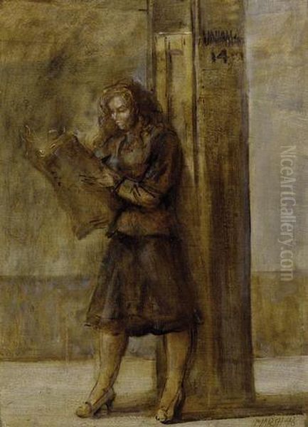 Waiting For The Subway Oil Painting by Reginald Marsh