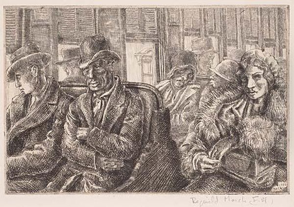 Third Ave, El Oil Painting by Reginald Marsh
