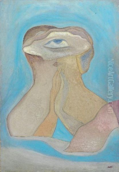 Il Bacio Oil Painting by Alberto Martini
