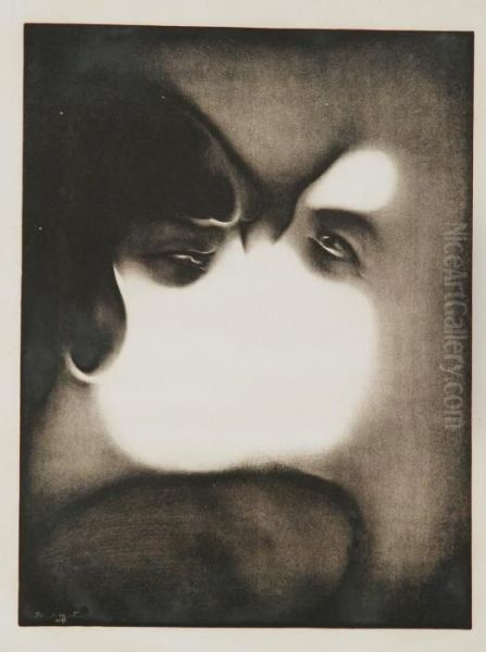 Il Bacio Oil Painting by Alberto Martini