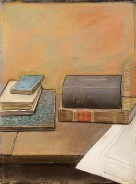 Libri Oil Painting by Alberto Martini
