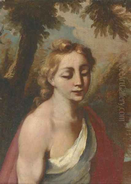 Saint John the Baptist Oil Painting by Angelo Poglia