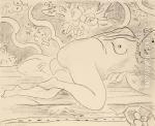 Nu Couche A La Coupe De Fruits Oil Painting by Henri Matisse