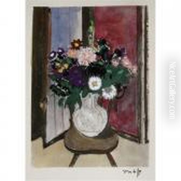 Fleurs Oil Painting by Henri Matisse