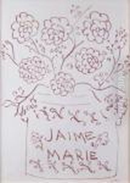 Vase De Fleurs Pour Marie Oil Painting by Henri Matisse