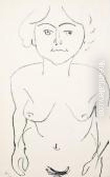 Nu De Face, Vue Plongeante Oil Painting by Henri Matisse