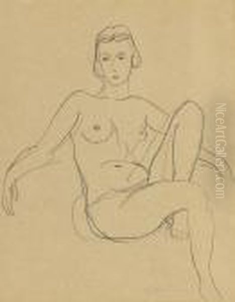 Nu Assis Les Bras Etendus Oil Painting by Henri Matisse