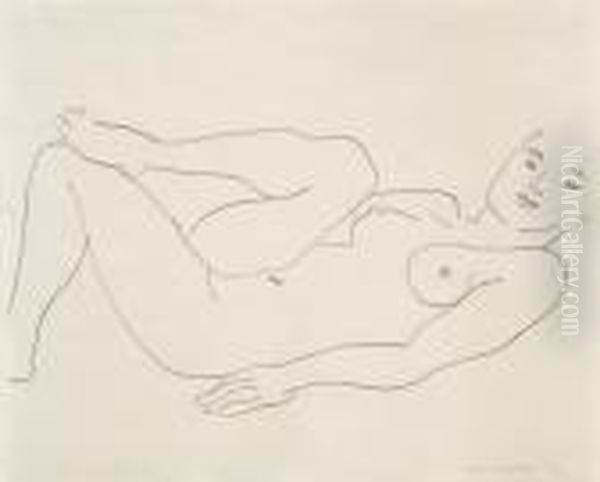 Nu, Jambe Repliee - Etude De Jambes Oil Painting by Henri Matisse