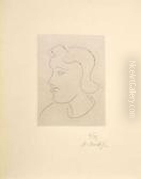 Profil De Jeune Femme Oil Painting by Henri Matisse
